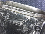 Vintage Match Safe Repousse Scroll Design in ALBO Silver