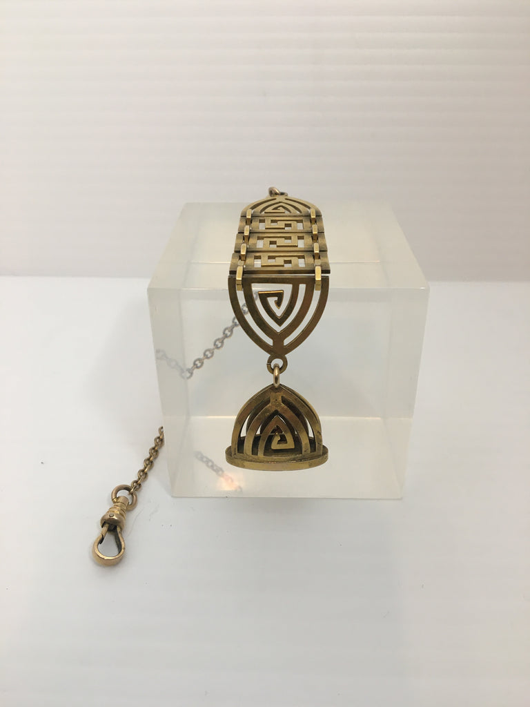 Antique Gold Filled Art Deco Watch Fob and Seal by Blackinton & Co.