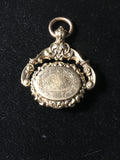 Antique Heavy Coated Gold Filled Victorian Watch Fob with Oval Bloodstone