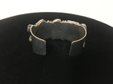 Stunning Handcrafted Eleven Stone Sterling Silver Cuff Bracelet