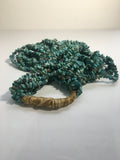 Beautiful 10 Strand Necklace w/ Turquoise Stones from Arizona and Nevada