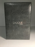 Lalique Art Deco Logo Crystal Letter Block Pendant w/ Original Box