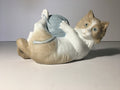 Nao by Lladro Porcelain Figurine Cat with Ball of Yarn