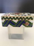 Vintage Enamel on Brass Ace of Hearts Cloisonne Trinket Box