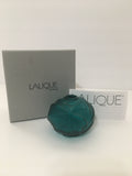 Beautiful Lalique Soliflore a Royal Palm Turquoise Bud Vase