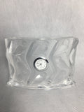 Gorgeous Vintage Lalique Crystal Haulotte Owl Desk Clock