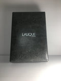 Lalique Art Deco Logo Crystal Letter Block Pendant w/ Original Box