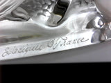 Gorgeous Vintage Lalique Crystal Haulotte Owl Desk Clock