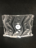 Gorgeous Vintage Lalique Crystal Haulotte Owl Desk Clock