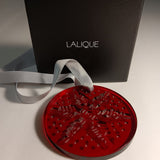Lalique Red Crystal Snowflake Ornament - 2013