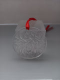 Vintage 1988 Lalique Clear Crystal Mistletoe Ornament 1988