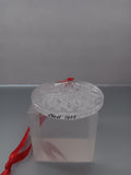 Vintage 1988 Lalique Clear Crystal Mistletoe Ornament 1988