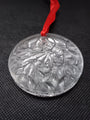 Vintage 1988 Lalique Clear Crystal Mistletoe Ornament 1988