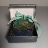 Daum Crystal Christmas Ornament with Cherub 1999
