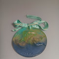 Daum Crystal Christmas Ornament with Cherub 1999