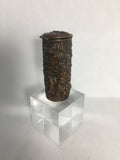 Antique Bronze Cylindrical Figural Match Safe/Vesta