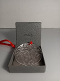 Vintage 1988 Lalique Clear Crystal Mistletoe Ornament 1988