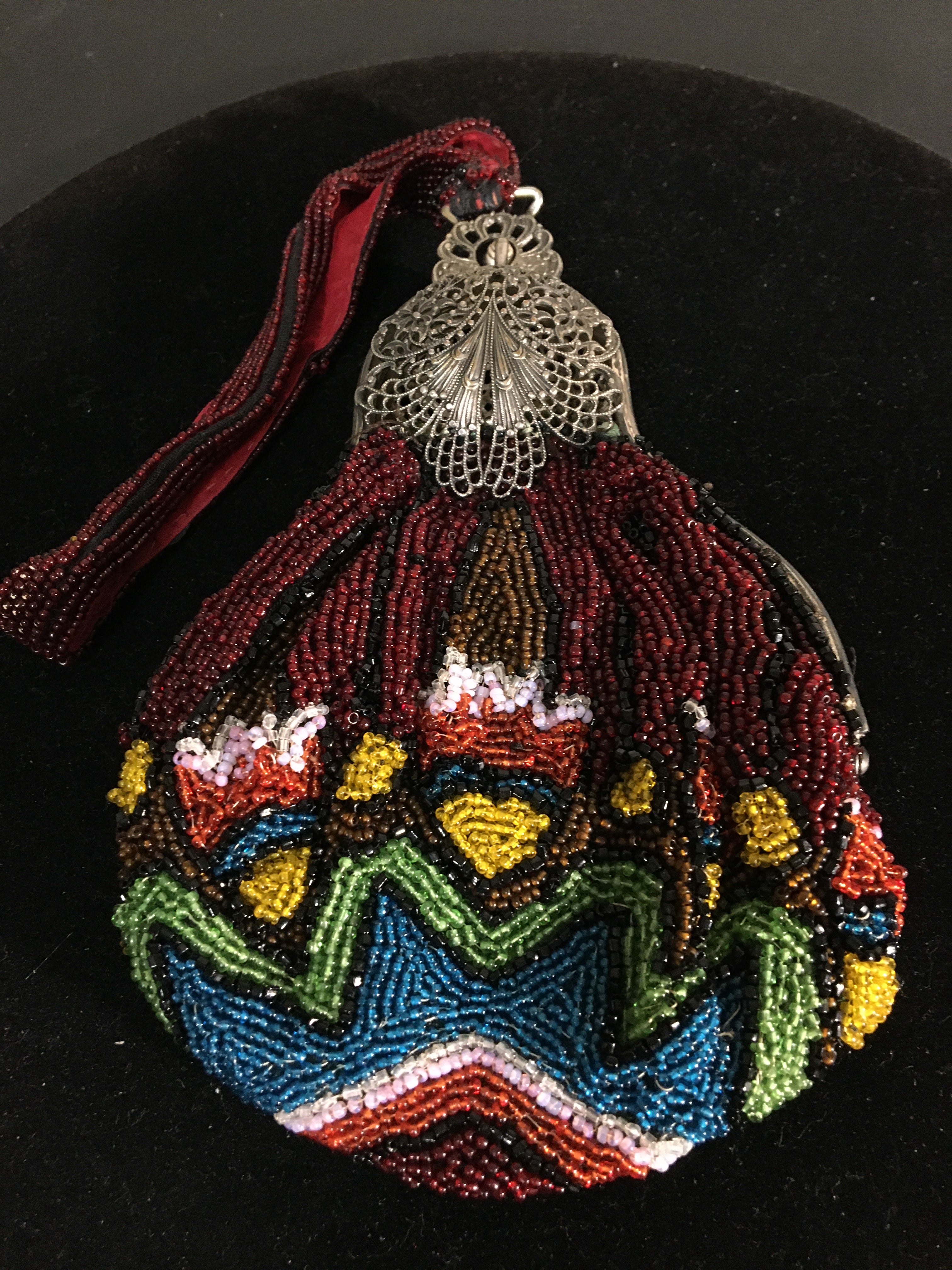 GORGEOUS 1920s Art Deco French Beaded Purse Evening Bag,Pearl and - Ruby  Lane
