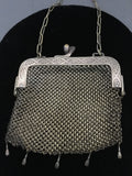 Vintage German Silver Vintage Mesh Purse made by HHC Co.