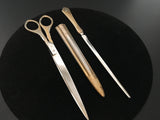 Antique Letter Opener and Scissors w/ Sheath by F. Koeller - Germany