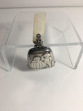 Antique Figural Sterling Silver Baby Rattle with MOP handle by Webster Co.