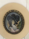 Miniature Hand-Painted French Painting