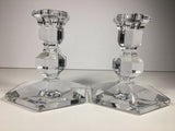 Remarkable Crystal Candlestick Holders by Val St. Lambert