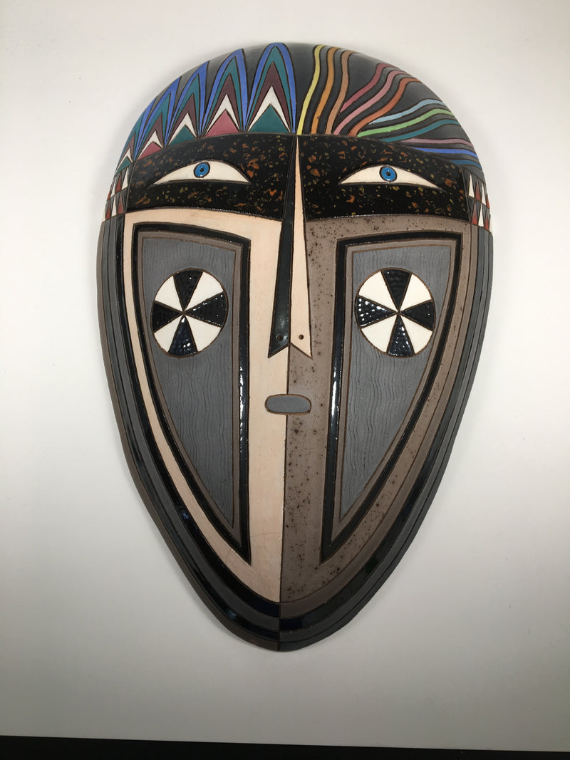 LOUIS MENDEZ Pottery Wall Mask Signed
