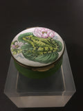 Vintage Crummles & Co. Enamel Box With Frog on Lily Pad