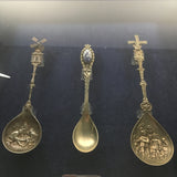 3 Framed Miniature Holland Spoons