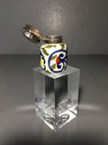 Antique Porcelain and Sterling Silver Scent Bottle by Charles May