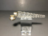 Lovely Cut Glass Crystal Scent Bottle with Sterling Silver Cap