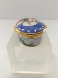 Halcyon Days Enamel Pill Box "George Washington" Designed by Tiffany & Co.