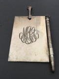 Antique Sterling Dance Card Note Pad w/ Mechanical Pencil by Foster & Bro's