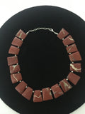 Handmade Red Jasper Polished Slab Necklace