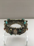 Awesome Turquoise and Coral Tibetan Bracelet