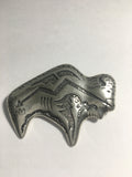 Sterling Silver Buffalo Pin by T. Singer