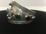 Amazing Sterling Silver Handcrafted Multi Stone Cuff Bracelet