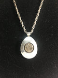 Beautiful Sterling Silver and 14K Gold Pendant Necklace by MM Rogers