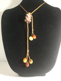 Handmade Copper Mesh and Glass Bead Necklace
