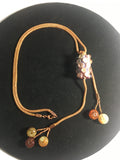 Handmade Copper Mesh and Glass Bead Necklace