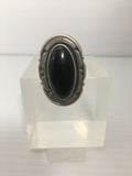 Handcrafted Navajo Sterling Silver Black Onyx Ring by Louise Yazzie