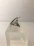 Handcrafted Navajo Sterling Silver Black Onyx Ring by Louise Yazzie
