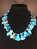 Striking Handmade Blue Jasper Slab Necklace