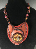 Heart Shaped Pendant and Wonderful Bead Necklace