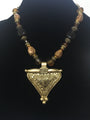 Vintage Stylish Necklace with Faux Smokey Topaz Beads
