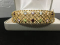 Exquisite 18K Gold over Silver Bracelet with Gems