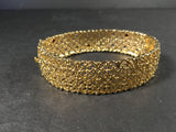 Exquisite 18K Gold over Silver Bracelet with Gems