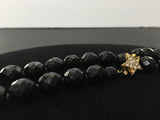 Vintage Multi-Faceted Black Crystal Bead Necklace by Carolee