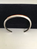 Beautiful Sterling Silver with Coral Inlay Cuff Bracelet